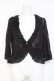 画像1: axes femme / ショールカラーコットンボレロ M 黒 Y-26-03-09-020-AX-TO-SZ-ZY (1)
