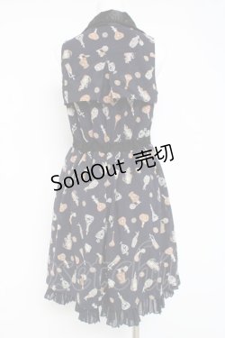 画像2: axes femme / 香水瓶柄ワンピース M 紺 Y-26-03-09-187-AX-OP-SZ-ZY