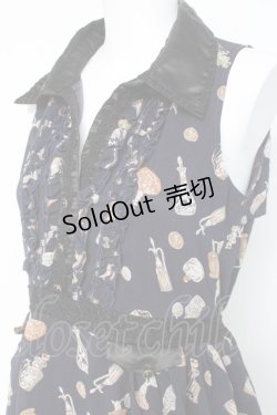 画像3: axes femme / 香水瓶柄ワンピース M 紺 Y-26-03-09-187-AX-OP-SZ-ZY