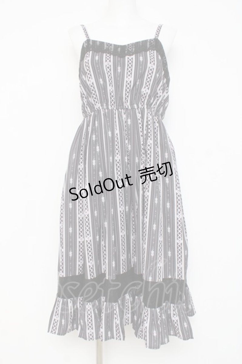 画像1: axes femme POETIQUE / レースアップキャミワンピース  黒 Y-26-03-09-189-AX-BL-SZ-ZY (1)