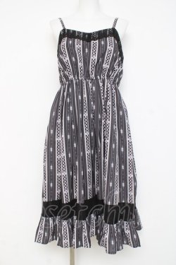 画像1: axes femme POETIQUE / レースアップキャミワンピース  黒 Y-26-03-09-189-AX-BL-SZ-ZY