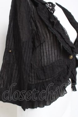 画像3: axes femme / ショールカラーコットンボレロ M 黒 Y-26-03-09-020-AX-TO-SZ-ZY