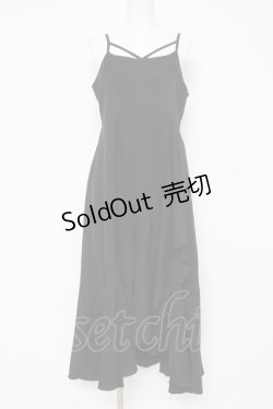 画像1: axes femme / ラッフルフリルキャミワンピース F 黒 Y-26-03-09-193-AX-OP-SZ-ZY