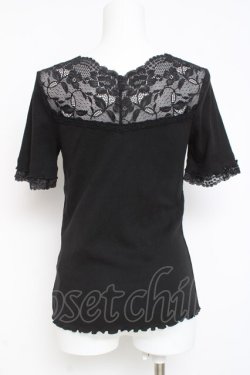 画像2: axes femme / 透けレースVネックインナー M 黒 Y-26-03-09-021-AX-TO-SZ-ZY