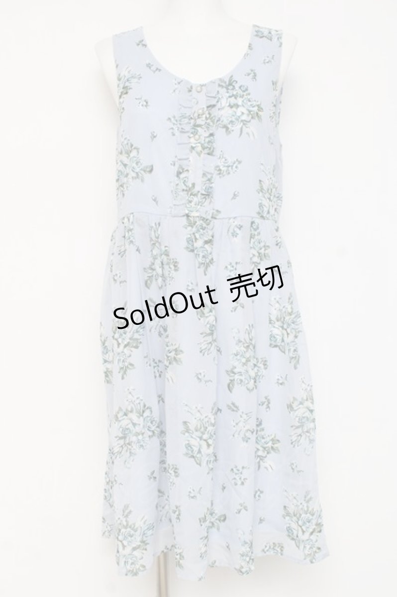 画像1: axes femme / 花柄ワンピース M サックス Y-26-03-09-197-AX-OP-SZ-ZI (1)