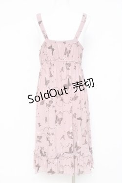 画像2: axes femme / バタフライチュールノースリーブワンピース M ピンク Y-26-03-09-198-AX-OP-SZ-ZY