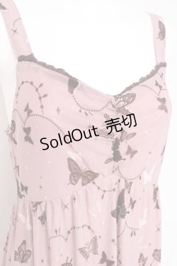 画像3: axes femme / バタフライチュールノースリーブワンピース M ピンク Y-26-03-09-198-AX-OP-SZ-ZY