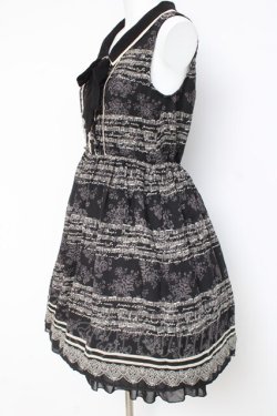 画像2: axes femme / 音符柄シフォンワンピース M 黒 Y-26-03-09-199-AX-OP-SZ-ZY