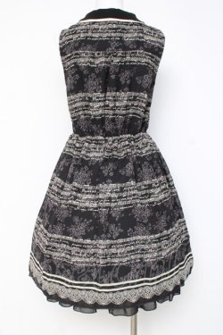 画像3: axes femme / 音符柄シフォンワンピース M 黒 Y-26-03-09-199-AX-OP-SZ-ZY