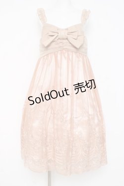 画像1: axes femme / BIGリボンデザインドレス M シャンパンゴールド Y-26-03-09-200-AX-OP-SZ-ZY