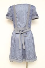 画像2: axes femme / ストライプ×レース切替ワンピース M パープル Y-26-03-09-201-AX-OP-SZ-ZS (2)