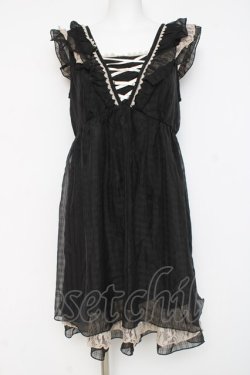 画像1: axes femme / バックデザインチュニック M 黒 Y-26-03-09-202-AX-TO-SZ-ZY