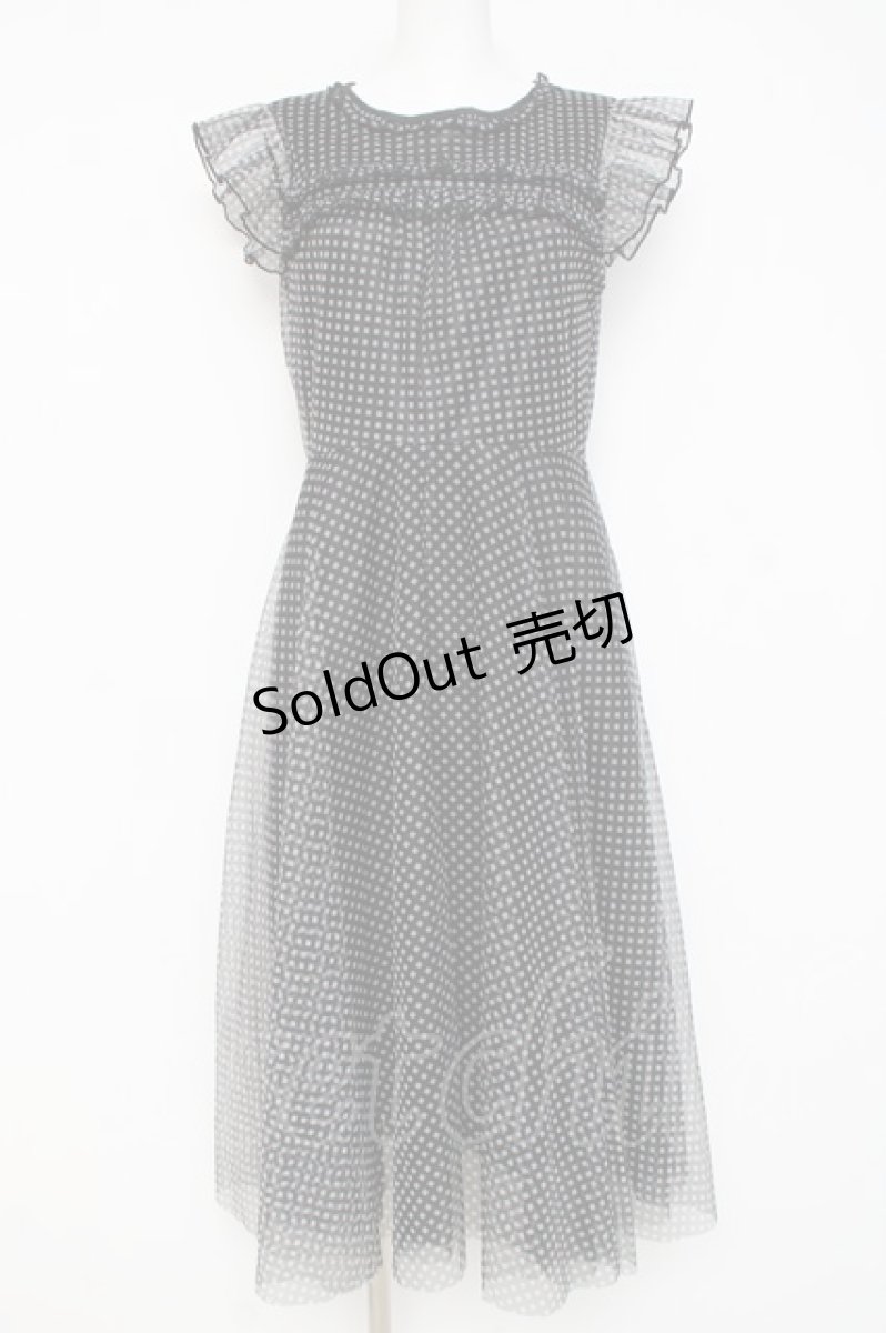 画像1: axes femme / プリントチュールワンピース M 黒 Y-26-03-09-203-AX-OP-SZ-ZY (1)