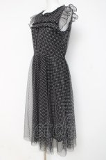 画像2: axes femme / プリントチュールワンピース M 黒 Y-26-03-09-203-AX-OP-SZ-ZY (2)