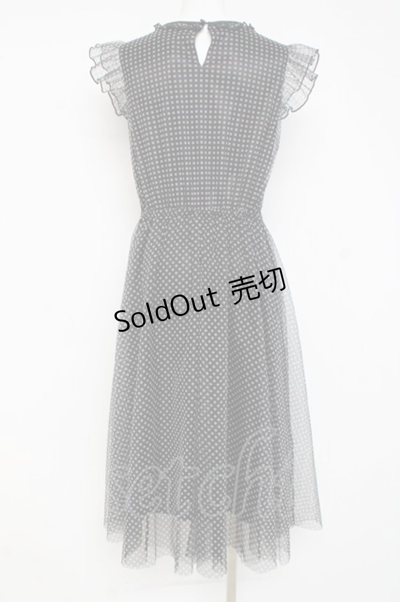 画像3: axes femme / プリントチュールワンピース M 黒 Y-26-03-09-203-AX-OP-SZ-ZY (3)