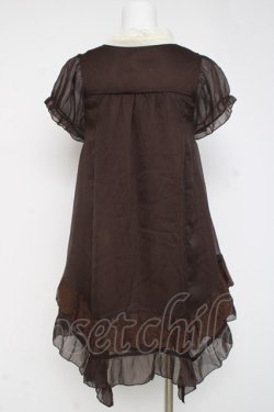 画像3: axes femme / ストライプシフォンチュニ M 茶 Y-26-03-09-204-AX-OP-SZ-ZY