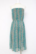 画像2: axes femme / フラワーパターンノースリワンピース M グリーン Y-26-03-09-205-AX-OP-SZ-ZY (2)