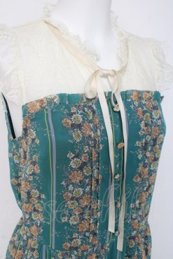 画像3: axes femme / フラワーパターンノースリワンピース M グリーン Y-26-03-09-205-AX-OP-SZ-ZY