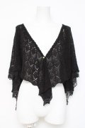 axes femme / レース重ねケープトッパー M 黒 Y-26-03-09-023-AX-TO-SZ-ZY