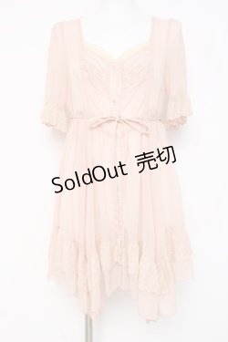 画像1: axes femme / 楊柳シフォントップス M ピンク Y-26-03-09-209-AX-TO-SZ-ZY