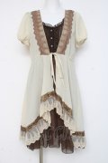 axes femme / はしごレース使い重ね着チュニック M 茶 Y-26-03-09-210-AX-TO-SZ-ZY