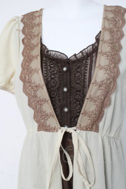 画像3: axes femme / はしごレース使い重ね着チュニック M 茶 Y-26-03-09-210-AX-TO-SZ-ZY