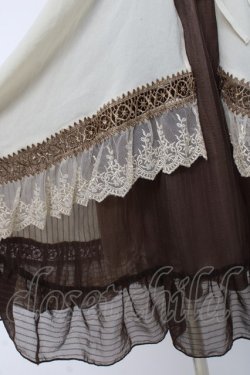 画像4: axes femme / はしごレース使い重ね着チュニック M 茶 Y-26-03-09-210-AX-TO-SZ-ZY