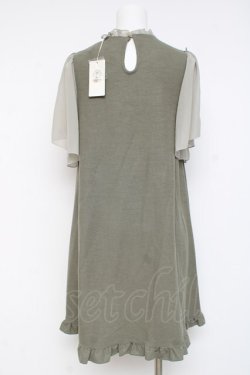 画像2: axes femme / ヨークレースカットチュニック M カーキ Y-26-03-09-211-AX-OP-SZ-ZY