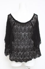 画像2: axes femme / レース重ねケープトッパー M 黒 Y-26-03-09-023-AX-TO-SZ-ZS (2)