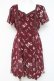 画像1: axes femme / コスメ柄ワンピース  ワイン Y-26-03-09-213-AX-OP-SZ-ZY (1)