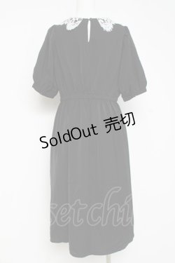 画像2: axes femme POETIQUE / レース襟デザインワンピース M 黒 Y-26-03-09-215-AX-OP-SZ-ZY