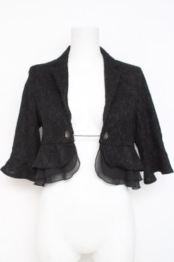 画像1: axes femme / 総レースボレロ  黒 Y-26-03-09-024-AX-TO-SZ-ZY