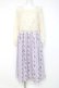 画像1: axes femme / 花ストライプ柄ドッキングワンピース M ラベンダー Y-26-03-09-216-AX-OP-SZ-ZY (1)