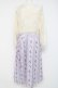 画像2: axes femme / 花ストライプ柄ドッキングワンピース M ラベンダー Y-26-03-09-216-AX-OP-SZ-ZY (2)