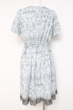 画像3: axes femme / アンティーク柄ワンピース M サックス Y-26-03-09-217-AX-OP-SZ-ZY