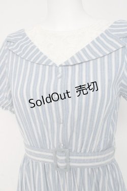 画像3: axes femme POETIQUE / ストライプレイヤード風ワンピース M サックス Y-26-03-09-218-AX-OP-SZ-ZY