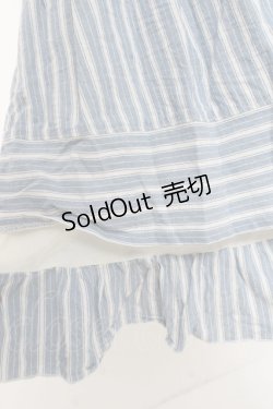 画像4: axes femme POETIQUE / ストライプレイヤード風ワンピース M サックス Y-26-03-09-218-AX-OP-SZ-ZY