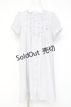 画像1: axes femme POETIQUE / メッセージリボン半袖ワンピース M ラベンダー Y-26-03-09-219-AX-OP-SZ-ZY