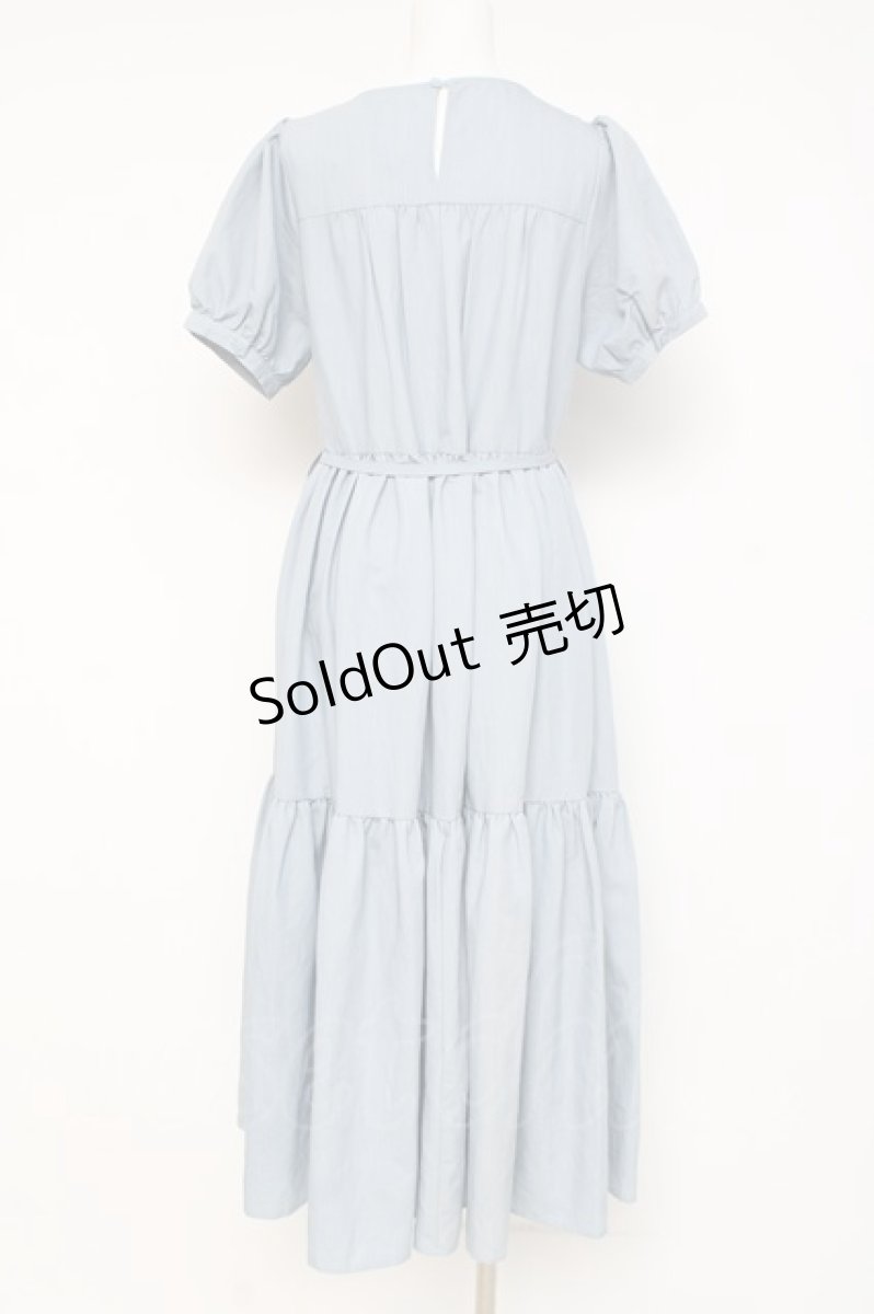 画像2: axes femme POETIQUE / ティアードロングワンピース M サックス Y-26-03-09-221-AX-OP-SZ-ZI (2)