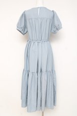 画像2: axes femme POETIQUE / ティアードロングワンピース M サックス Y-26-03-09-221-AX-OP-SZ-ZI (2)