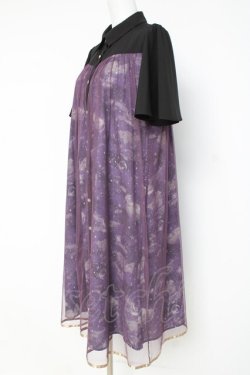 画像2: axes femme / 夏の星空チュールシャツワンピース F パープル Y-26-03-09-222-AX-OP-SZ-ZY