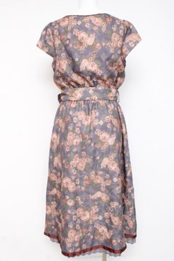 画像2: axes femme NOSTALGIE / 花柄ベルト付きワンピース M ダークラベンダー Y-26-03-09-226-AX-OP-SZ-ZY