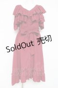 axes femme / ２wayフリルワンピース F ワイン Y-26-03-09-230-AX-OP-SZ-ZY