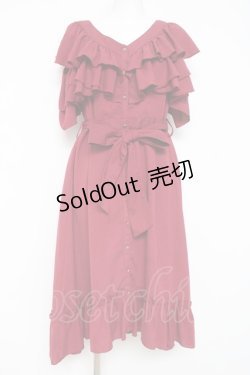 画像1: axes femme / ２wayフリルワンピース F ワイン Y-26-03-09-230-AX-OP-SZ-ZY