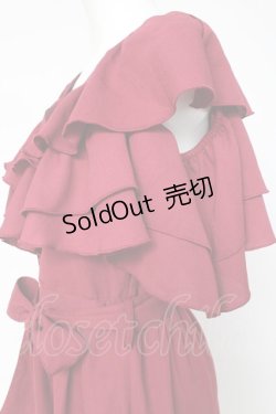 画像3: axes femme / ２wayフリルワンピース F ワイン Y-26-03-09-230-AX-OP-SZ-ZY