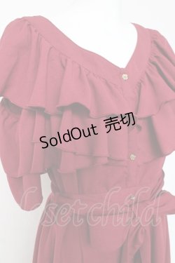 画像4: axes femme / ２wayフリルワンピース F ワイン Y-26-03-09-230-AX-OP-SZ-ZY