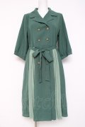 axes femme POETIQUE / バイカラートレンチワンピース M グリーン Y-26-03-09-232-AX-OP-SZ-ZY
