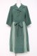 画像1: axes femme POETIQUE / バイカラートレンチワンピース M グリーン Y-26-03-09-232-AX-OP-SZ-ZY (1)