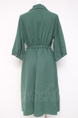 画像2: axes femme POETIQUE / バイカラートレンチワンピース M グリーン Y-26-03-09-232-AX-OP-SZ-ZI (2)