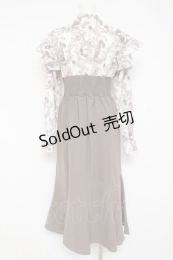 画像2: axes femme / ボウタイドッキングワンピース F モカ Y-26-03-09-233-AX-OP-SZ-ZY